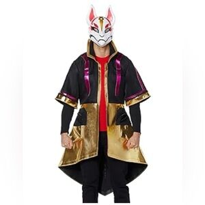 Fortnite . Kids Black and Gold Costume with‎ Mask